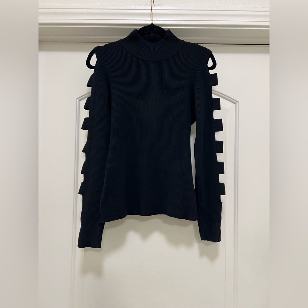 Luvlink Mock Neck with Cutout Sleeves